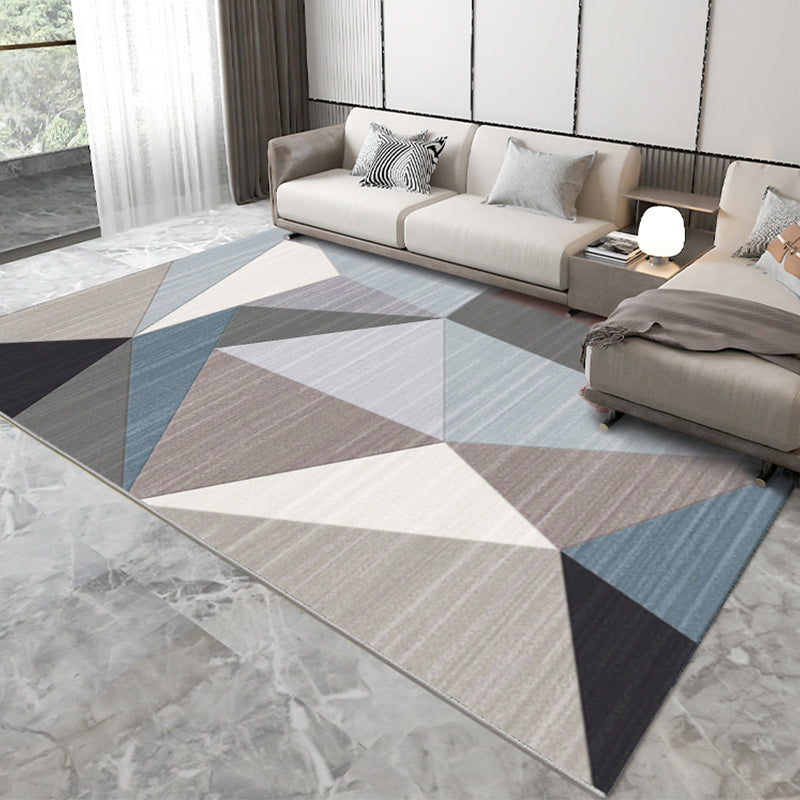 Bunt moderner Teppich Geometrisches Muster Polyester Fläche Teppich Färbung Resiatnt Teppich für Wohnkultur