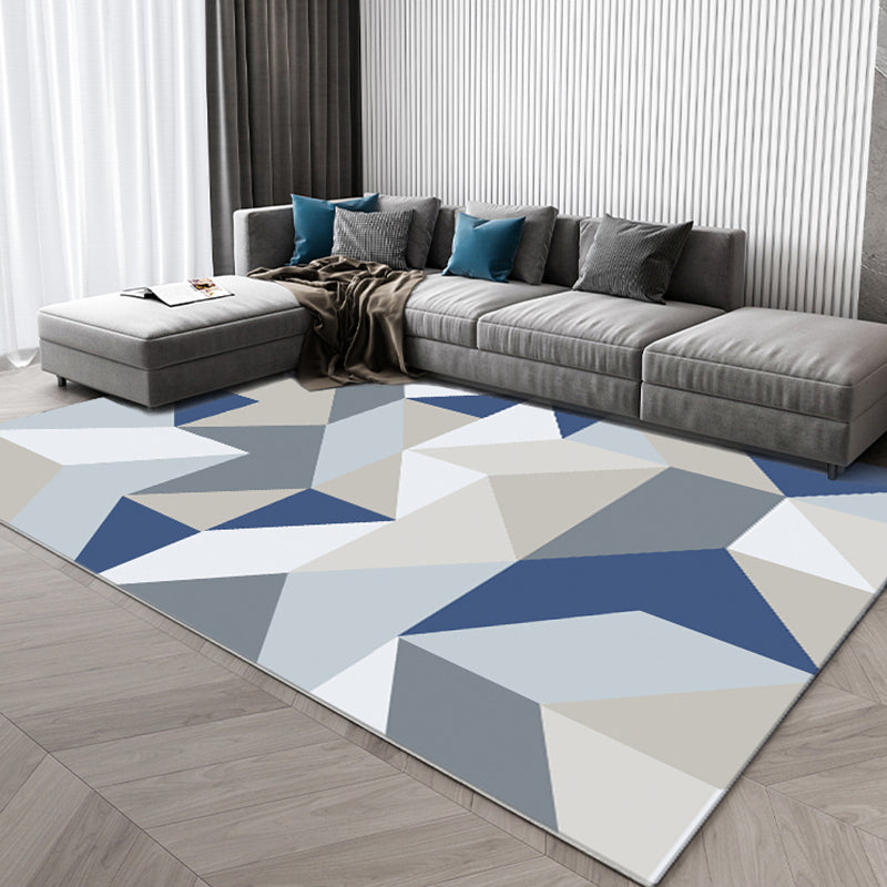 Bunt moderner Teppich Geometrisches Muster Polyester Fläche Teppich Färbung Resiatnt Teppich für Wohnkultur
