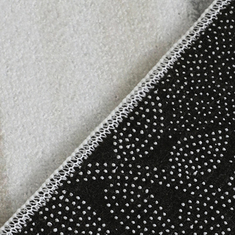 Gray Modern Rug Polyester Abstract Line Rug Non-Slip Backing Rug for Living Room