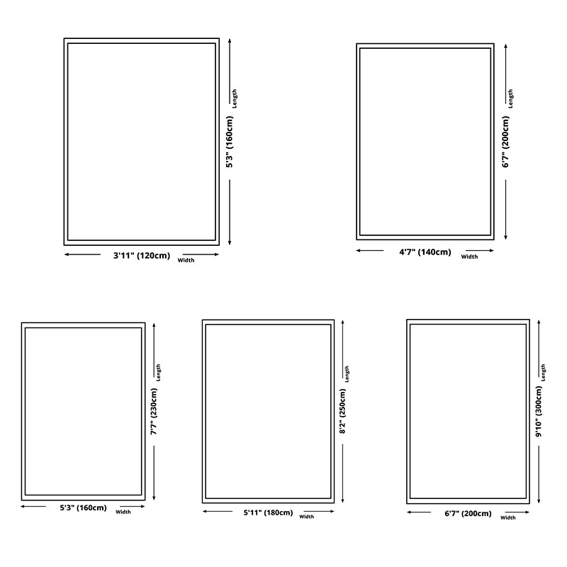 Contemporary Geometry Printed Rug Polyester Indoor Carpet Non-Slip Backing Carpet for Living Room