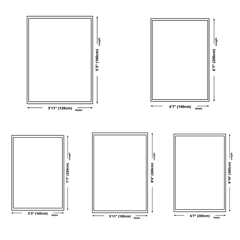 Gray Tone Carpet Modern Geometric Area Rug Polyester Washable Carpet with Non-Slip Backing