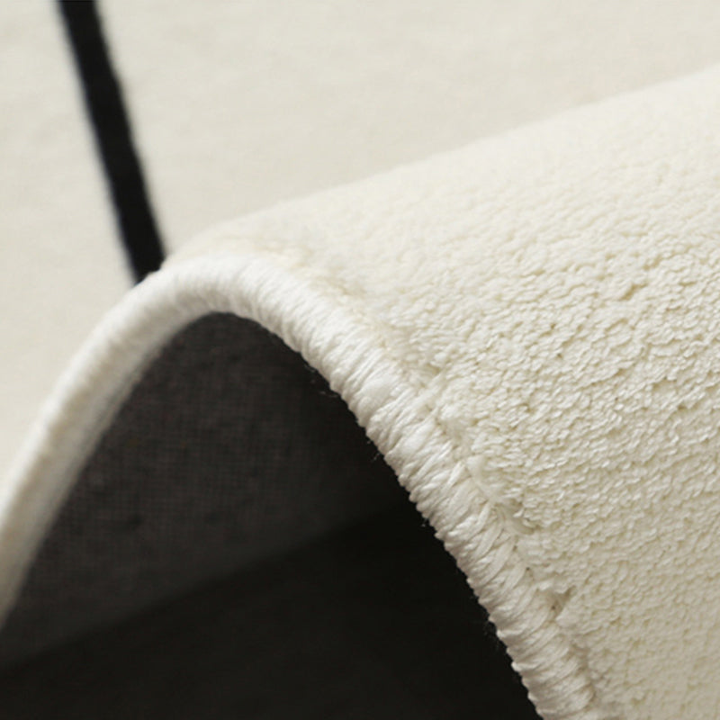 Minimalist Checkered Pattern Carpet Polyester Rug Non-Slip Backing Area Carpet for Living Room