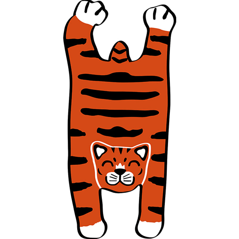 Funky Area Carpet Fancy Animals Print Carpet Polyester Stain Resistant Washable Rug for Living Room