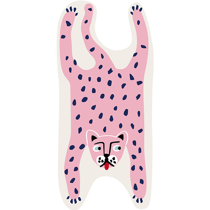Funky Area Carpet Fancy Animals Print Carpet Polyester Stain Resistant Washable Rug for Living Room