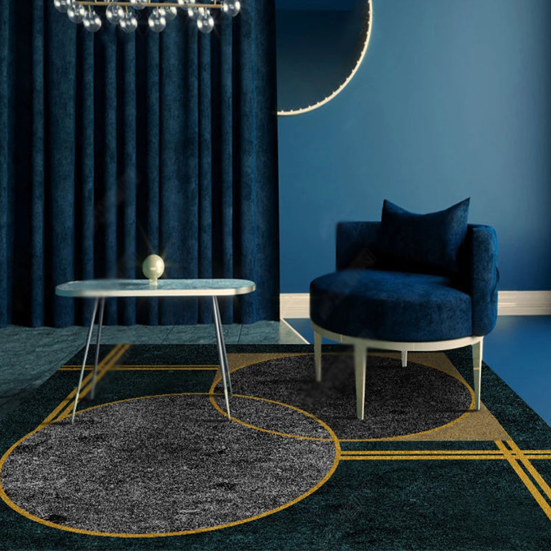 Stilvoller moderner Teppichfarbe Block Polyester Fläche Teppich Flecken widerstandsfähiger Teppich für Wohnkultur