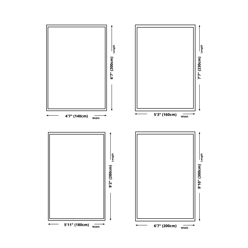 Simplicity Washable Rug Stylish Contrast Panel Rug Polyester Stain Resistant Carpet for Home Decor