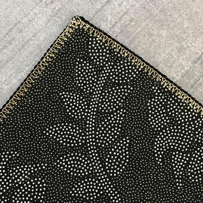 Gold Modern Rug Blending Abstract Print Rug Non-Slip Backing Rug for Living Room