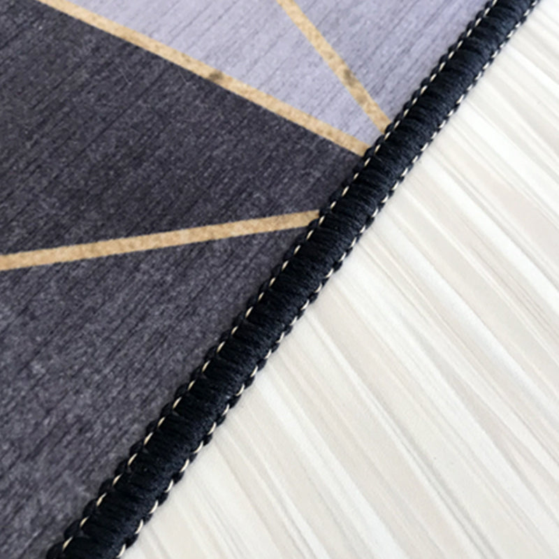 Gold Modern Rug Blending Abstract Print Rug Non-Slip Backing Rug for Living Room