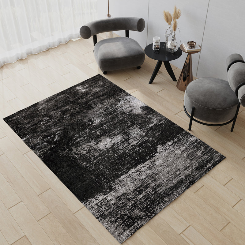 Industrial Rustic Effect Rug Polyester Indoor Carpet Non-Slip Backing Area Rug for Living Room