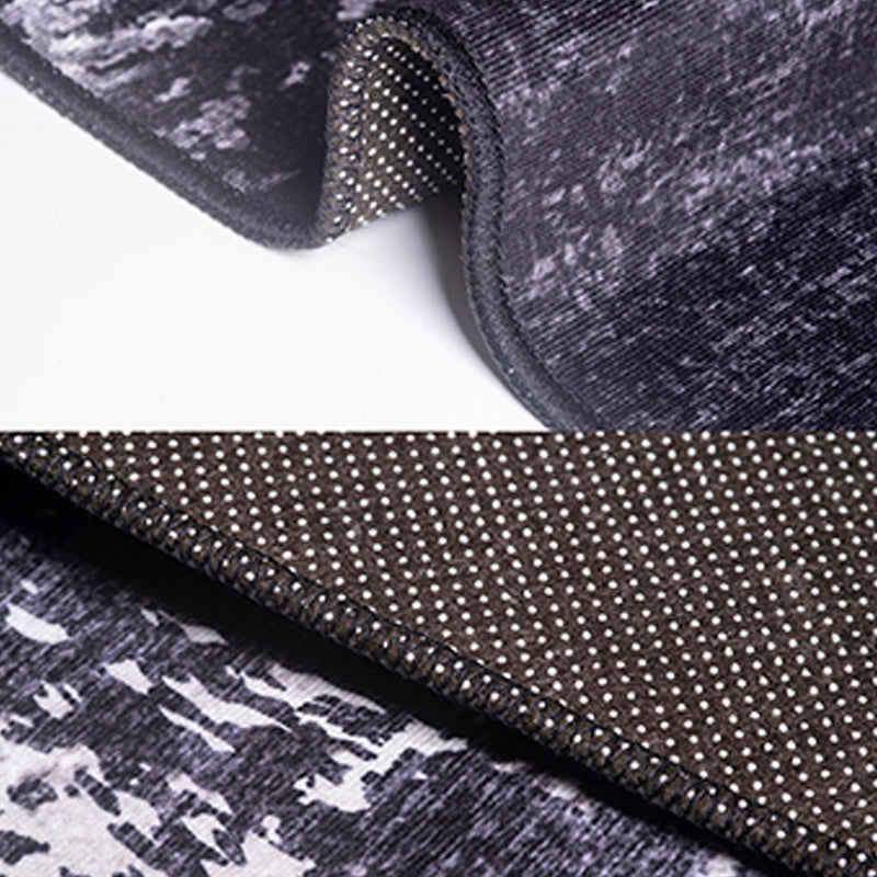 Industrial Rustic Effect Rug Polyester Indoor Carpet Non-Slip Backing Area Rug for Living Room