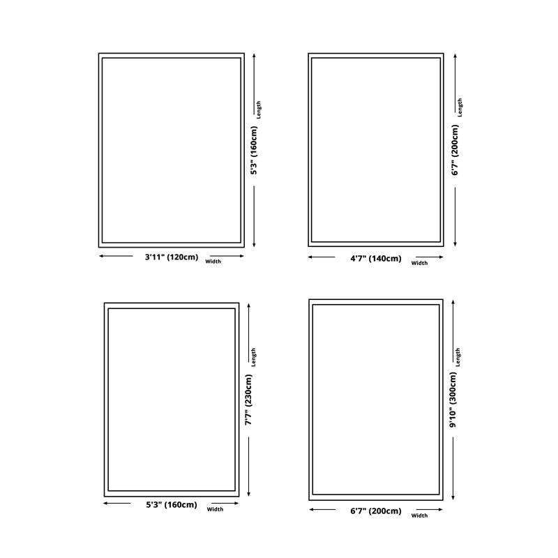 Industrial Rustic Effect Rug Polyester Indoor Carpet Non-Slip Backing Area Rug for Living Room