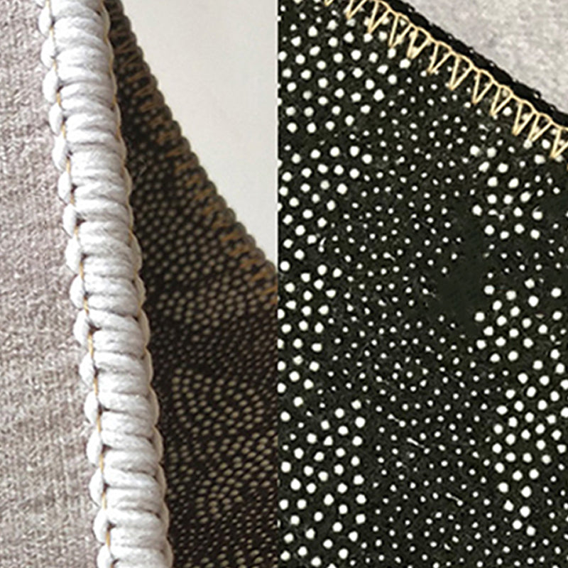 Chic Modern Carpet Grey Geometric Print Rug Polyester Stain Resistant Rug for Home Decor