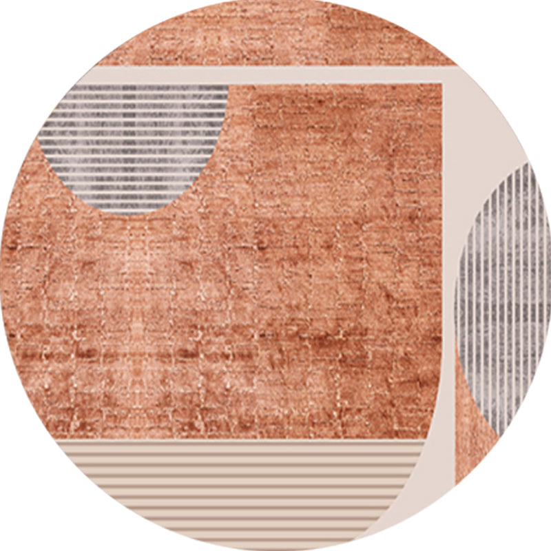 Luxuriant Modern Rug Blending Circle Rug Non-Slip Backing Rug for Living Room