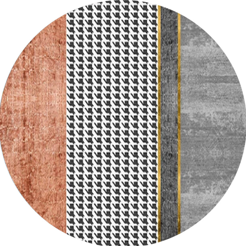 Luxuriant Modern Rug Blending Circle Rug Non-Slip Backing Rug for Living Room