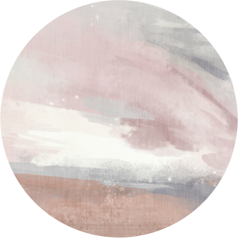 Luxuriant Modern Rug Blending Circle Rug Non-Slip Backing Rug for Living Room