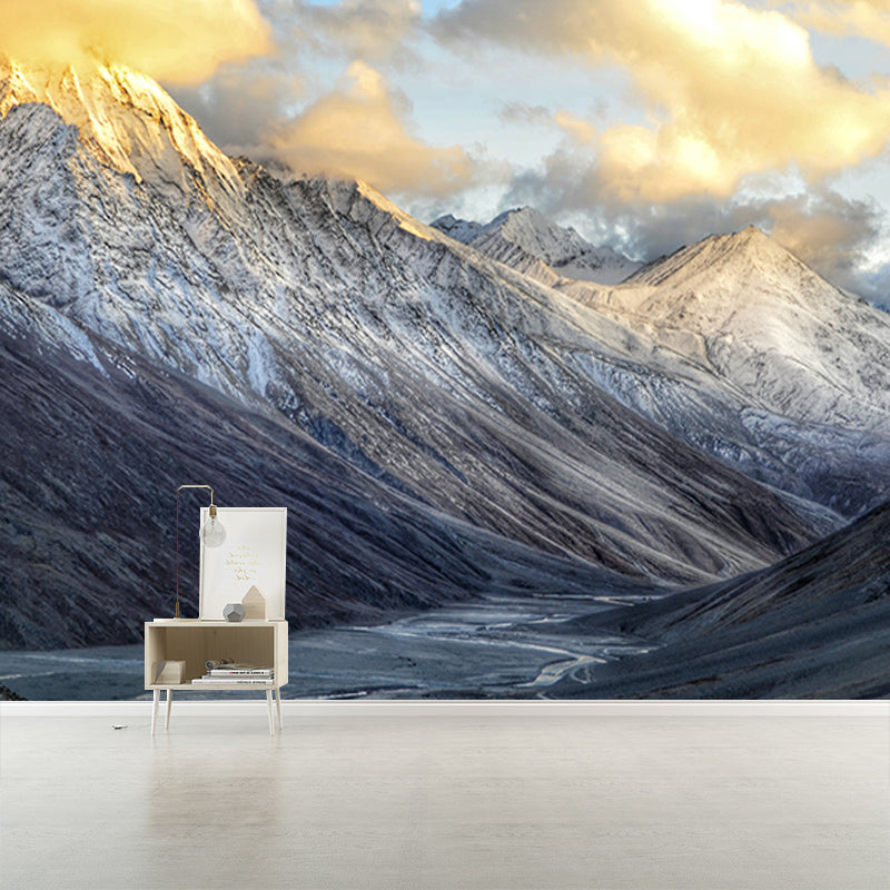 Himalayas View Mural Waterproof Wall Covering for Living Room Reading Room