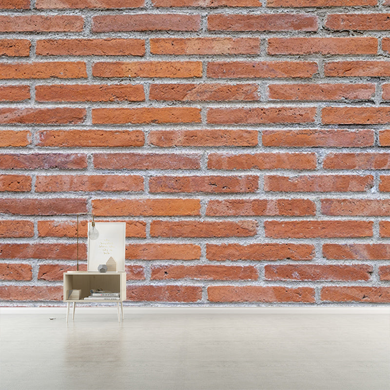 Vintage Style Brick Wall Mural Wallpaper Moisture Resistant for Sleeping Room