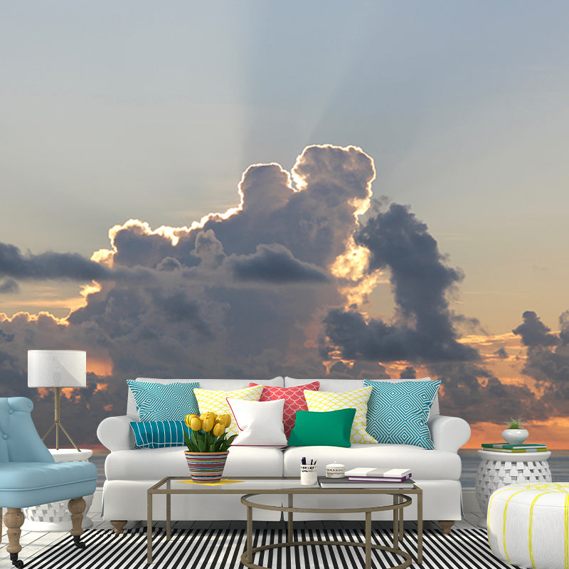 Moisture-Resistant Sky Mural Full Size Wall Covering for Home Decoration