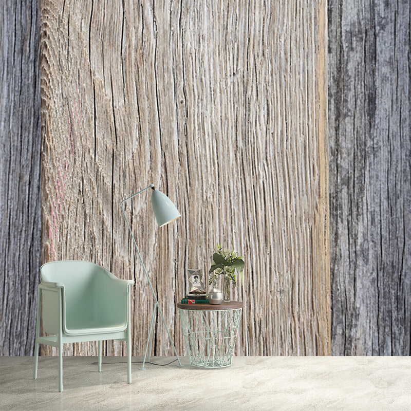Simple Wood Mural Minimalist Wall Covering for Living Room, Size Optional
