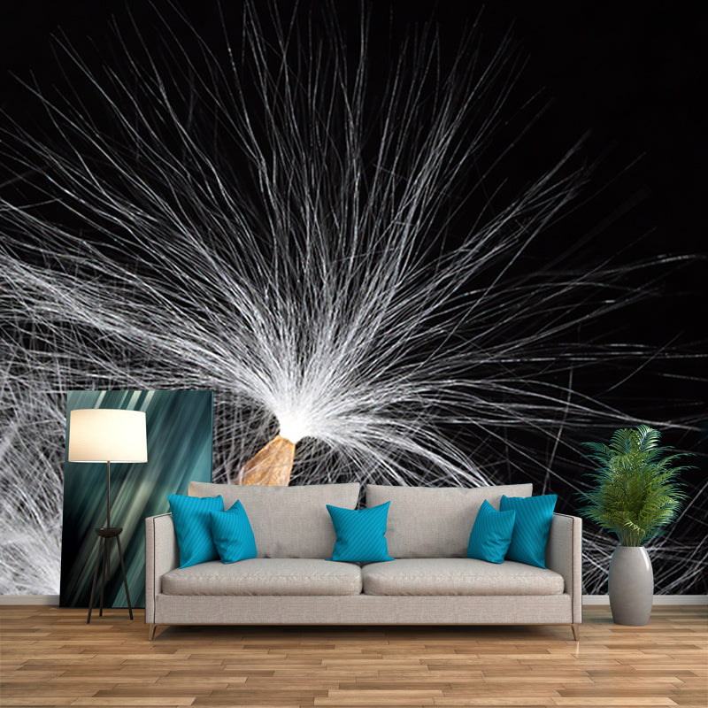 Simple Feather Wall Murals Contemporary Wall Art for Bedroom, Moisture Resistant