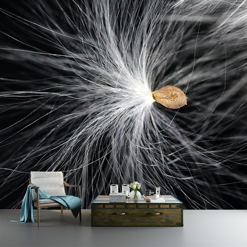 Simple Plumage Wall Murals Contemporary Wall Art for Bedroom, Water Resistant