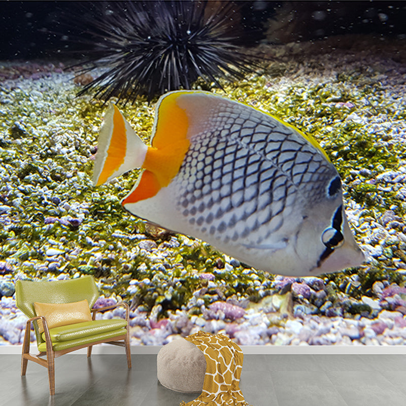 Tropical Seabed Mural Wallpaper Moisture-Resistant Wall Covering for Sleeping Room