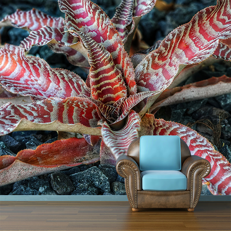 Tropical Plants Mural Wallpaper Moisture-Resistant Wall Covering for Bedroom