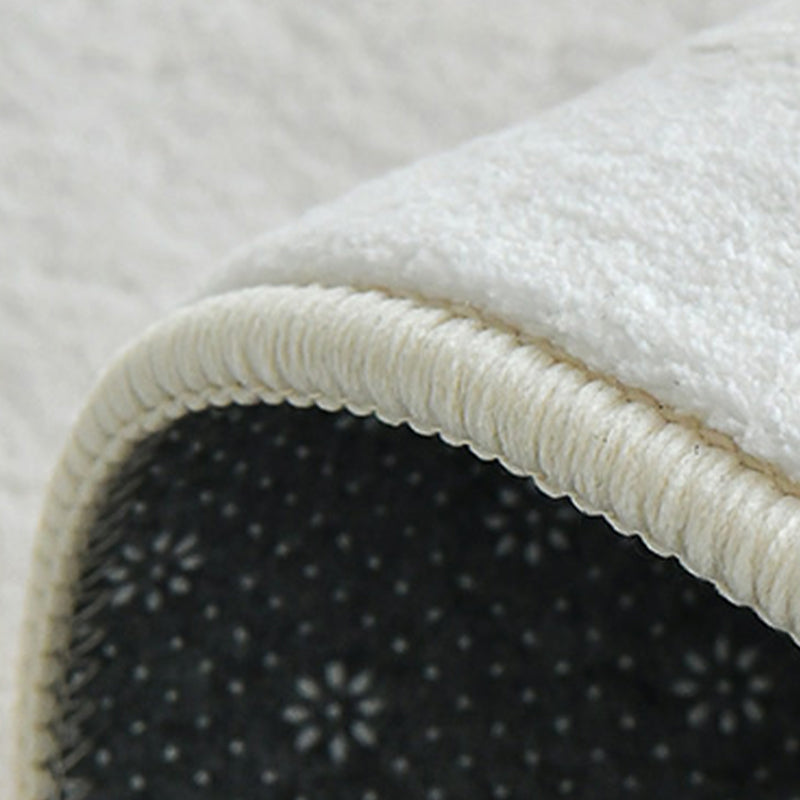 White Stripe Print Carpet Modern Polyester Area Rug Non-Slip Backing Rug for Home Decor