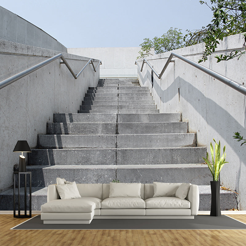 Space Extension Modern Style Mural Wallpaper Moisture-Resistant Wall Covering for Bedroom