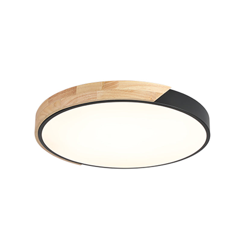 Plafonnier de forme ronde moderne macaron fer 1 lumière encastré pour étude de chambre