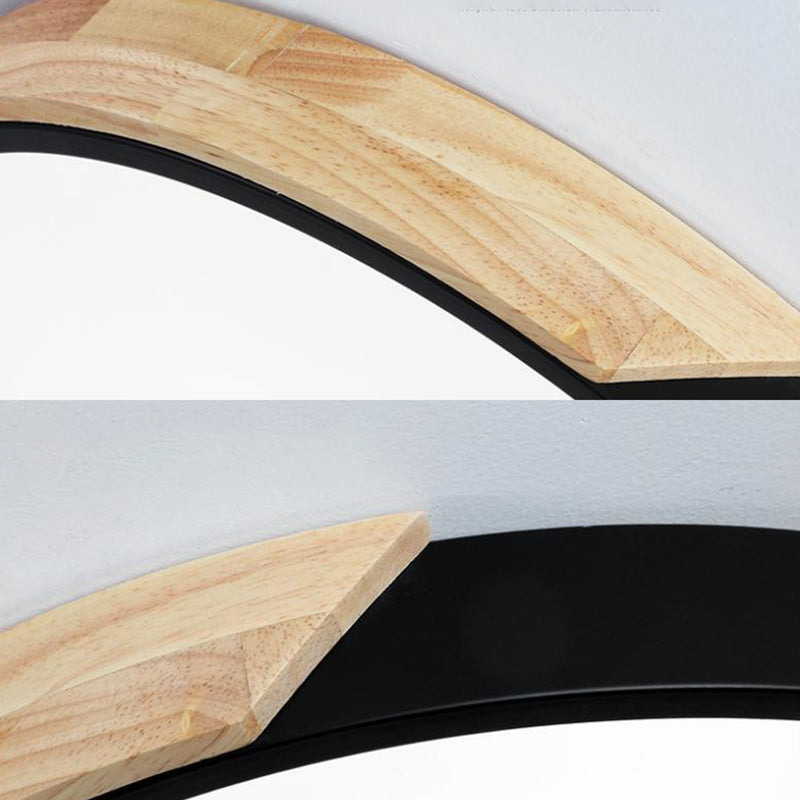 Plafonnier de forme ronde moderne macaron fer 1 lumière encastré pour étude de chambre
