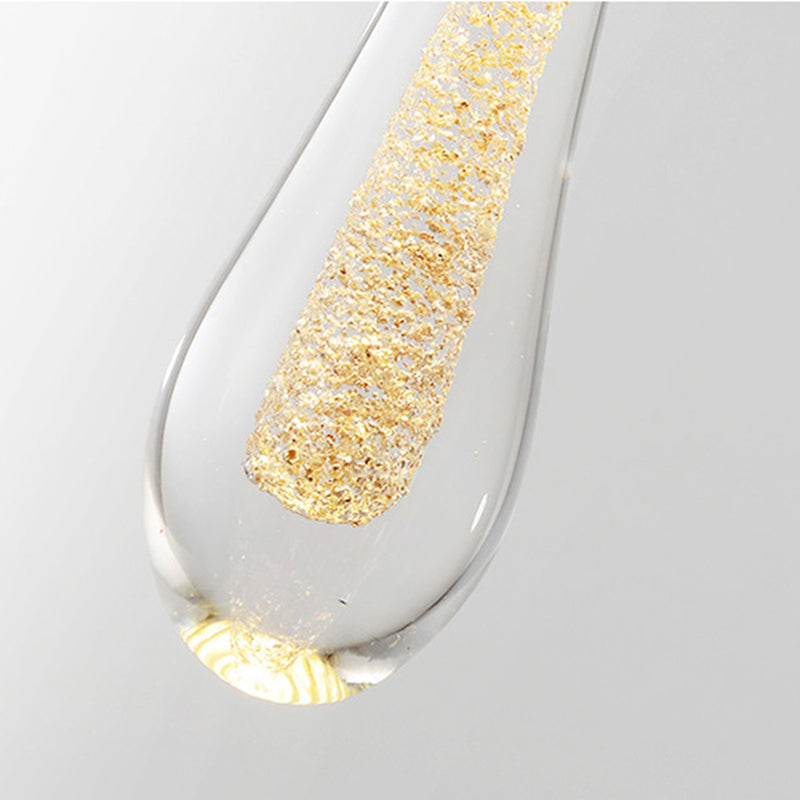 Modern Luxury LED LED Light Light Electroplate Alluminio Teacropplesso con l'ombra di cristallo