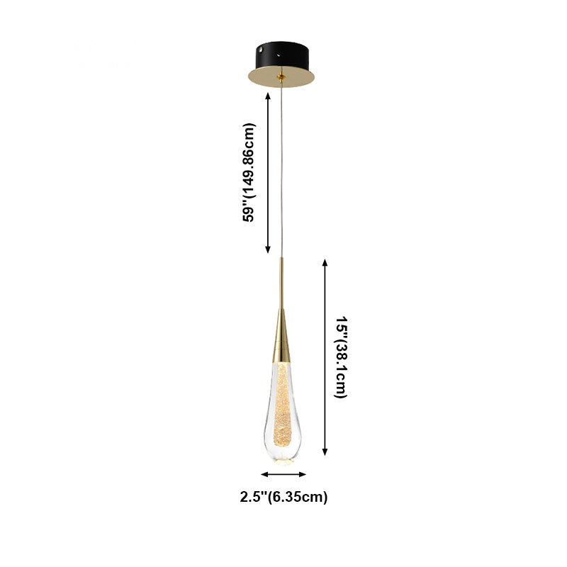 Modern Luxury LED LED Light Light Electroplate Alluminio Teacropplesso con l'ombra di cristallo