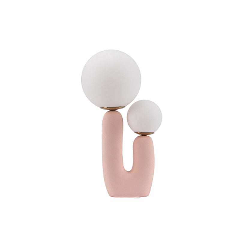 Sfera lampada da tavolo notturna in vetro contemporaneo 2 comodini leggeri per camera da letto
