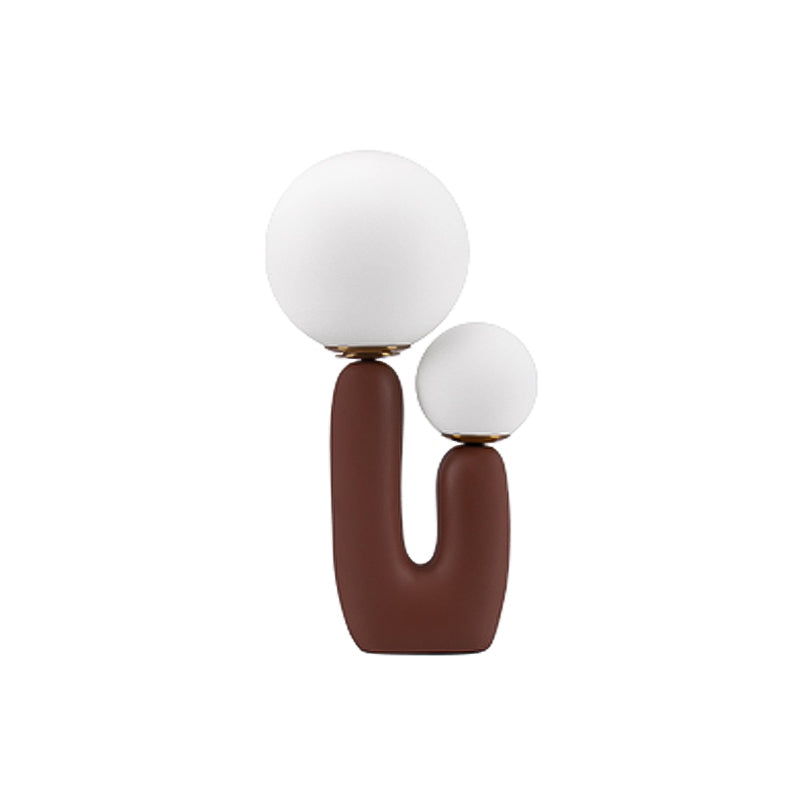 Sfera lampada da tavolo notturna in vetro contemporaneo 2 comodini leggeri per camera da letto