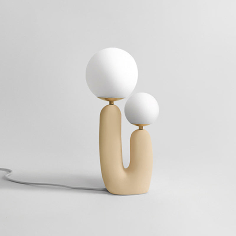 Sfera lampada da tavolo notturna in vetro contemporaneo 2 comodini leggeri per camera da letto