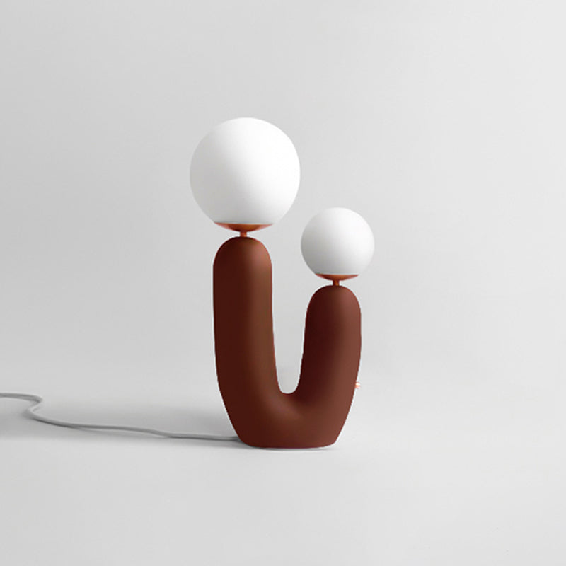 Sfera lampada da tavolo notturna in vetro contemporaneo 2 comodini leggeri per camera da letto