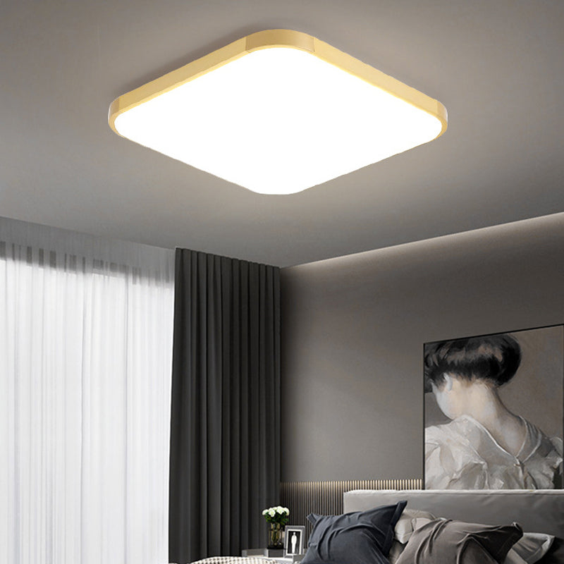 Plafonnier LED en forme de géométrie, moderne, en aluminium, 1 lumière, montage encastré, pour chambre à coucher, étude