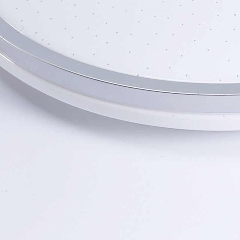 Plafonnier intelligent de forme ronde, moderne, en fer, 1 lumière, encastré, pour étude