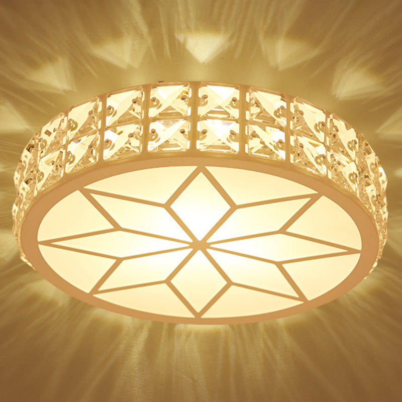 Geometric Ceiling Lamp Modern Iron 1 Light Flush Mount with Hole 2-3.5'' Dia for Aisle