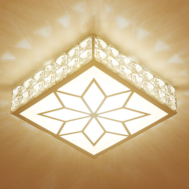 Geometric Ceiling Lamp Modern Iron 1 Light Flush Mount with Hole 2-3.5'' Dia for Aisle