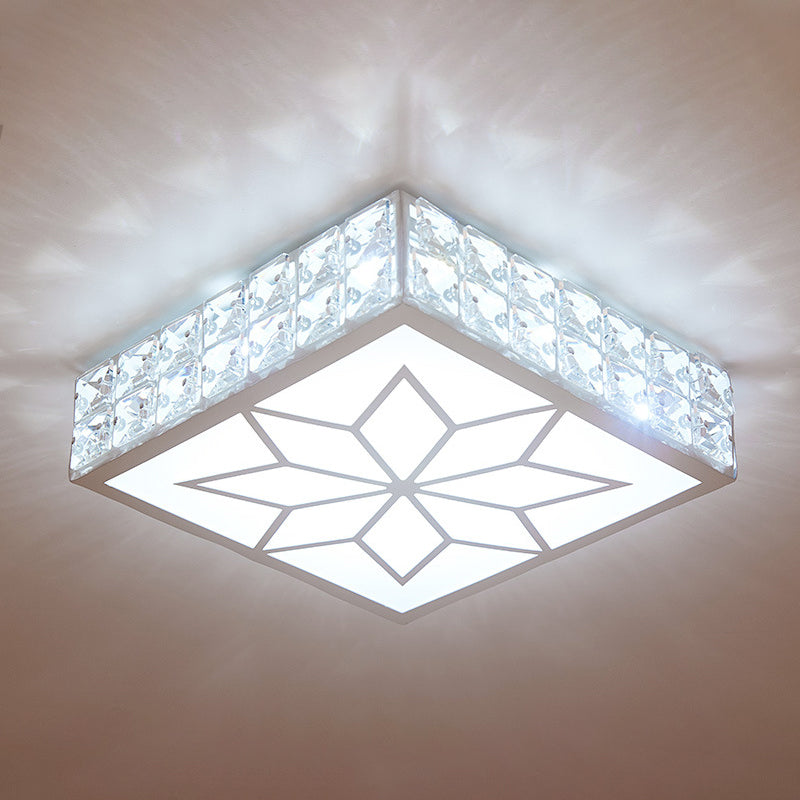 Geometric Ceiling Lamp Modern Iron 1 Light Flush Mount with Hole 2-3.5'' Dia for Aisle