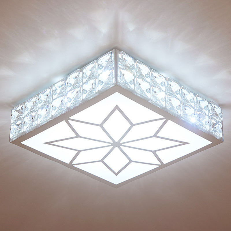 Geometric Ceiling Lamp Modern Iron 1 Light Flush Mount with Hole 2-3.5'' Dia for Aisle