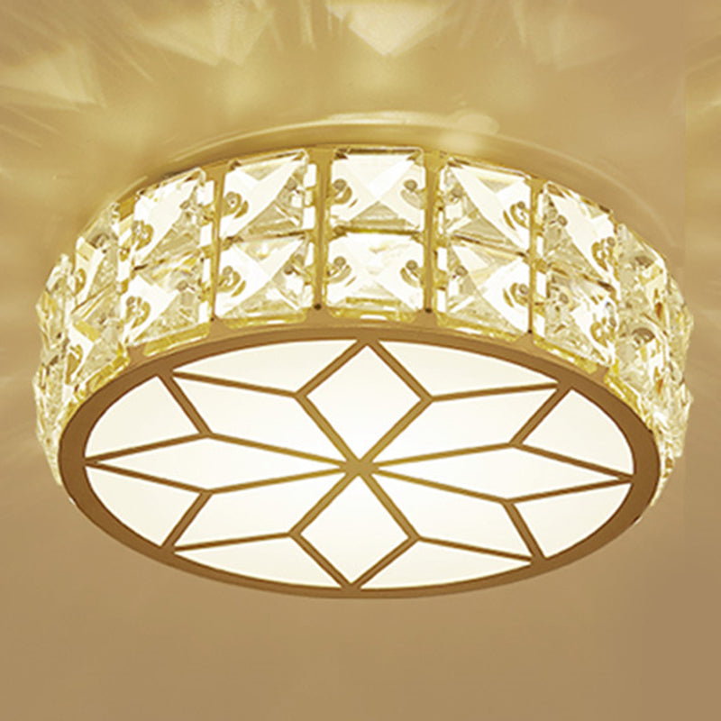 Geometric Ceiling Lamp Modern Iron 1 Light Flush Mount with Hole 2-3.5'' Dia for Aisle