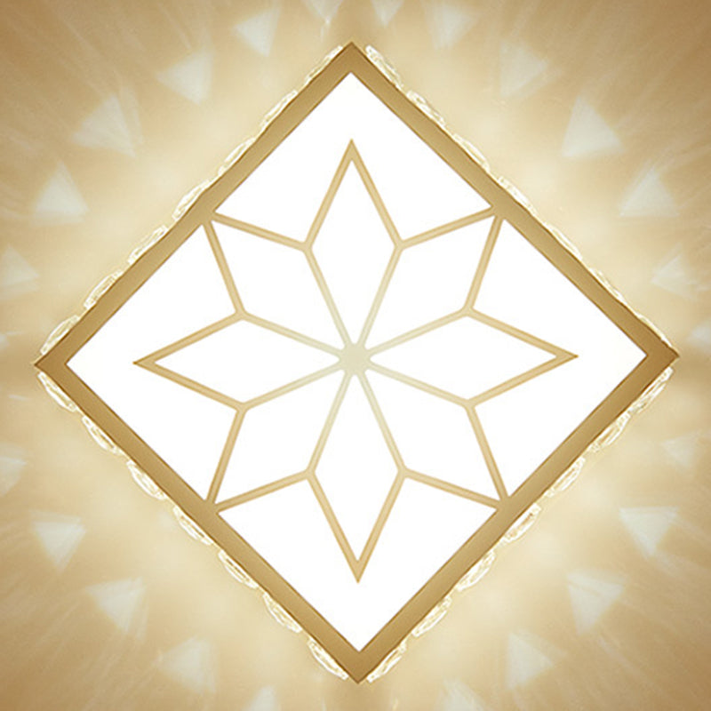 Geometric Ceiling Lamp Modern Iron 1 Light Flush Mount with Hole 2-3.5'' Dia for Aisle