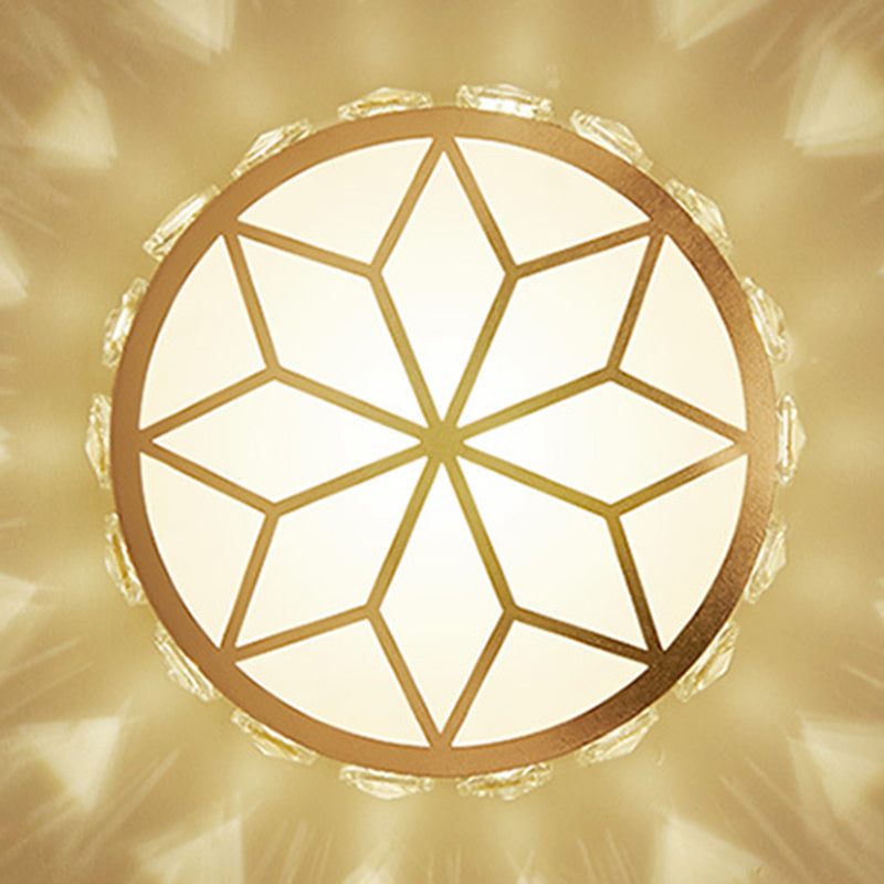 Geometric Ceiling Lamp Modern Iron 1 Light Flush Mount with Hole 2-3.5'' Dia for Aisle