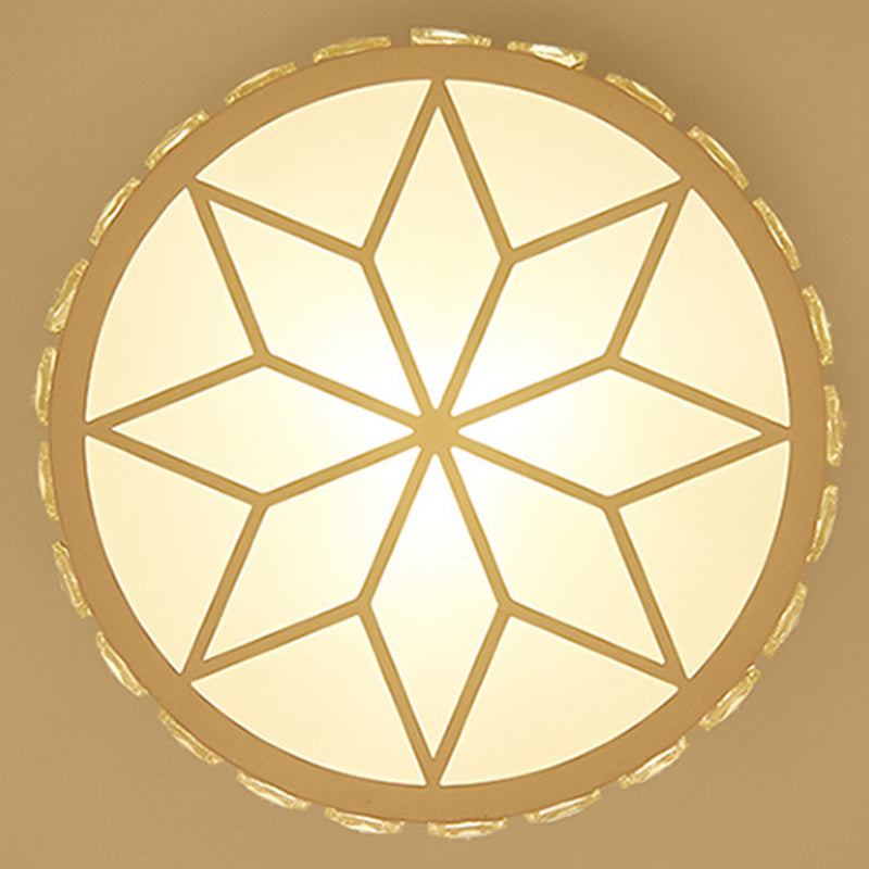 Geometric Ceiling Lamp Modern Iron 1 Light Flush Mount with Hole 2-3.5'' Dia for Aisle
