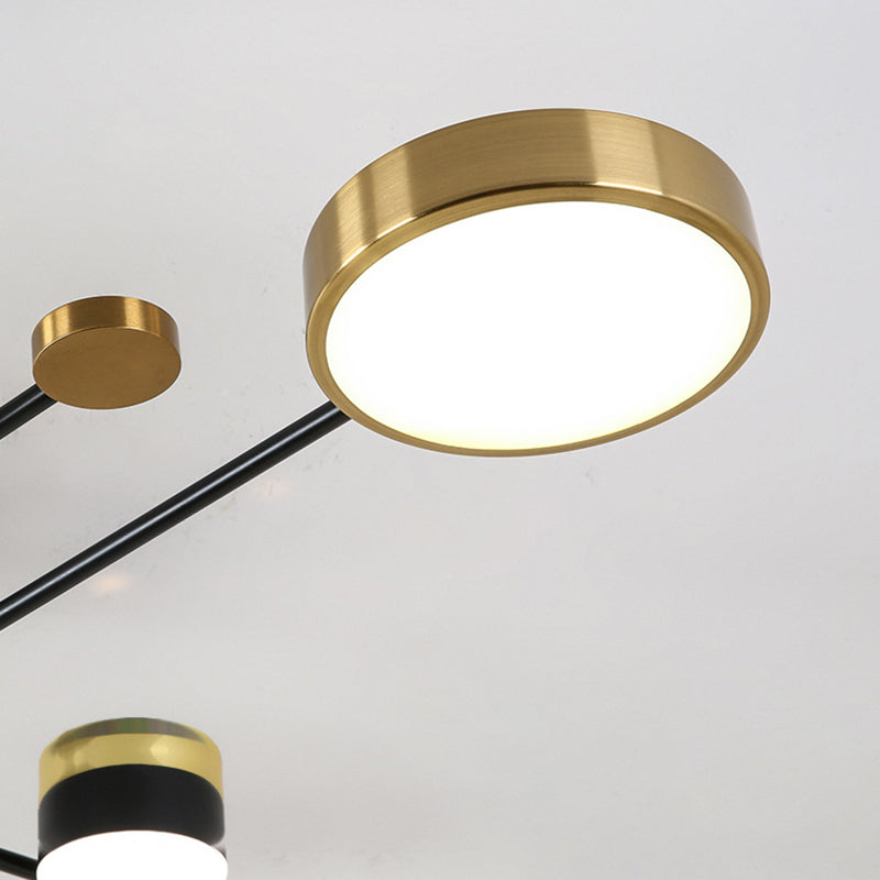 Modern Circular Shape LED Ceiling Lamp Iron Flush Mount for Living Room