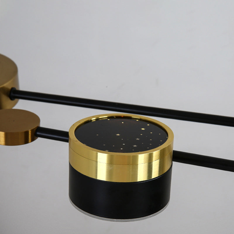 Modern Circular Shape LED Ceiling Lamp Iron Flush Mount for Living Room