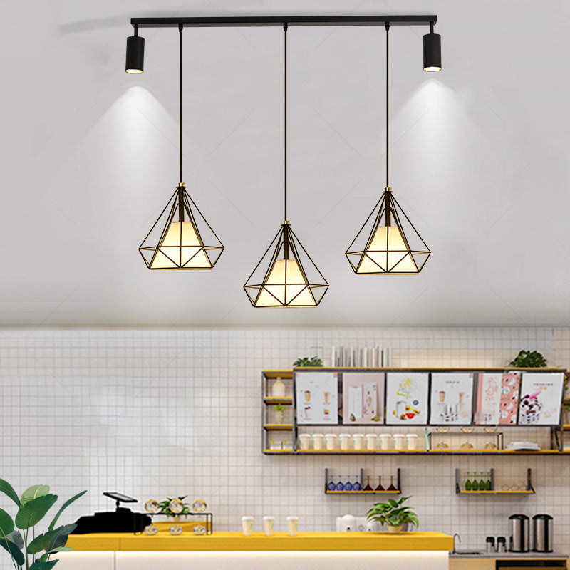 Diamond Island Lights Contemporary Metal Island Lighting Fixture for Kitchen
